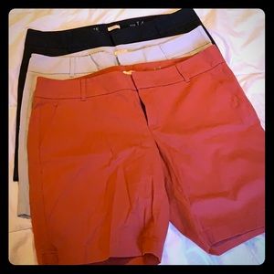 JCrew Frankie stretch Bermuda shorts bundle